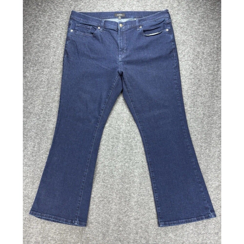 Banana Republic Womens Bootcut Jeans 34/18 Mid Rise Dark Wash Stretch Denim